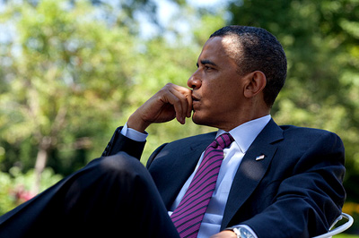 Obama pensativo