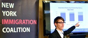 Jackie Vimo, directora de política del NYIC. Foto Lina Zuleta (cortesía de New York Immigration Coalition (NYIC).