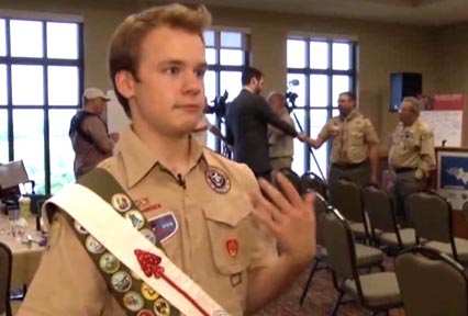 Pascal Tessiere, un scout abiertamente homosexual.