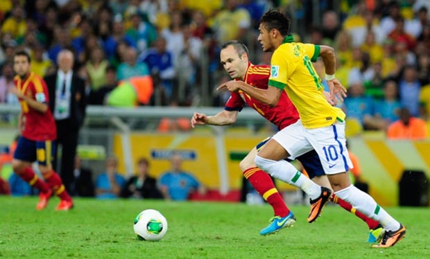 El jugador Neymar de Brasil tuvo un buen desempaño e hizo un gol. 