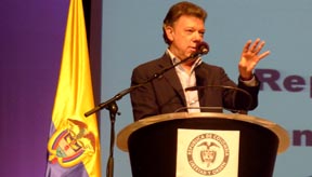 Juan Manuel Santos, presidente de Colombia. Fotos Javier Castaño