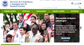 Primera página del portal de Inmigración.