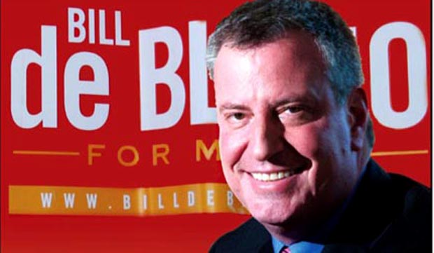 Bill de Blasio, candidato demócrata a la alcaldía, cuyas elecciones son hoy martes.
