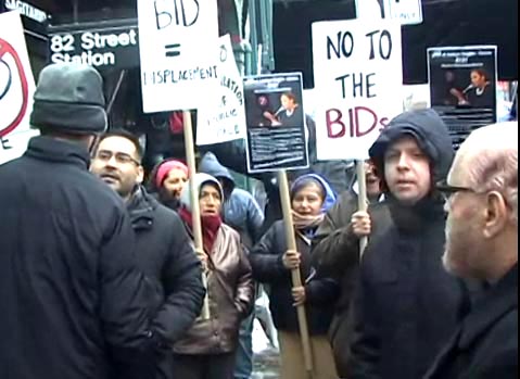 A demostration of members of Roosevelt Avenue