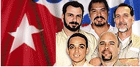 Imagen de los 5 antiterroristas cubanos en cárceles de Estados Unidos desde 1988.