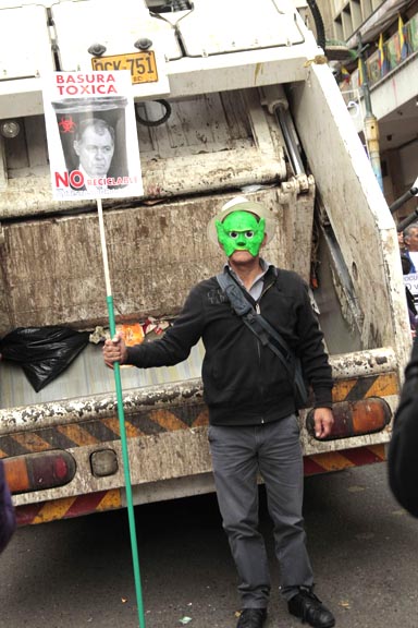 Quienes recolectan la basura en Bogotá se han manifestado a favor de Petro. Foto Luis Fernando Jaramillo