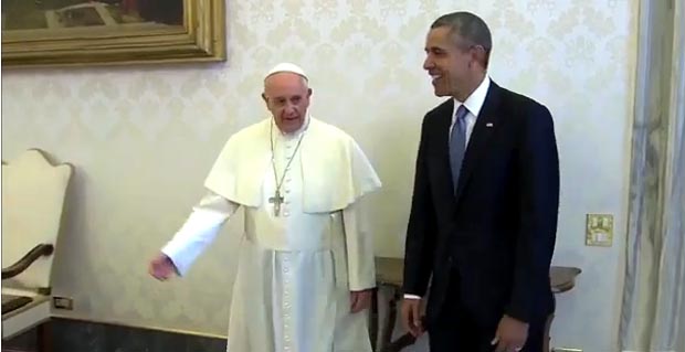 El Papa Francisco recibió al presidente Obama en el Vaticano de Italia.