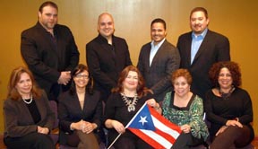 2014 Board of Directors (L-R): Front - Carmen Pacheco, Rosa J. Gutiérrez, Lorraine Cortés-Vázquez, Maria Girone, Sandra A. García-Betancourt | Back: Orlando Plaza, Louis Maldonado, Ululy Martínez, Rafael Domínguez | Not pictured: Lorraine Rodríguez-Reyes, Anthony Díaz.