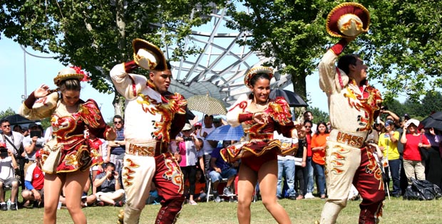El folklore andino estará representado por varias agrupaciones como esta de Bolivia. Foto Javier Castaño