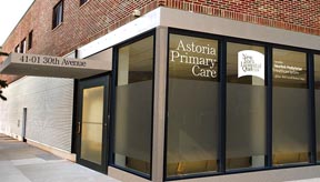 Exterior of New York Hospital Queens' recently opened Astoria Primary Care practice. Image provided by New York Hospital Queens.