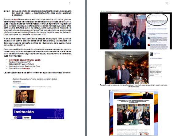 La documentación en contra de John Moreno es extensa, así como l de Piernagorda y de otros activistas del área metropolitana de Nueva York