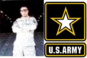 Jeliot Quiñones Roman wearing the US Army uniform.