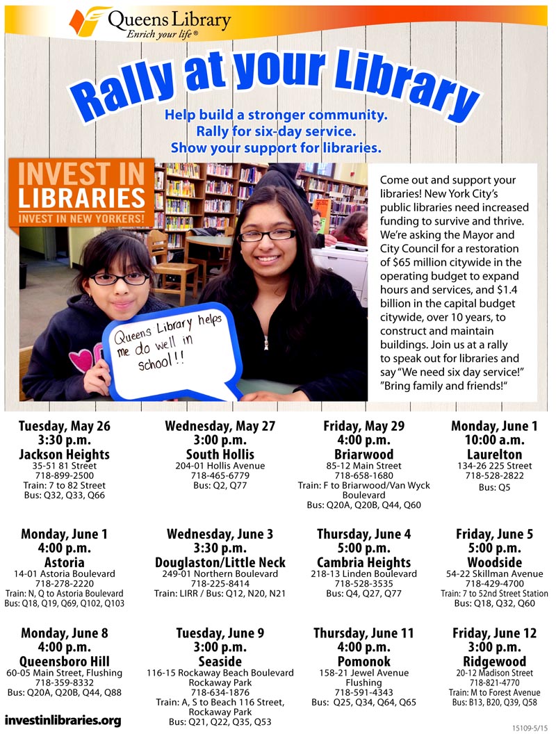 Libraries rallies
