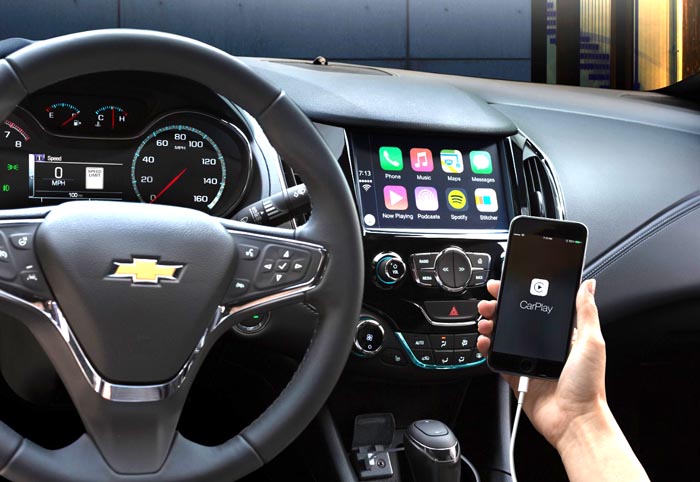 Intgerior del Chevrolet Cruze 2016.