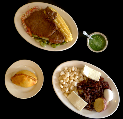 Dos apetecidos platos, el Soltero y el Charquet. Fotos Mauricio Hernández