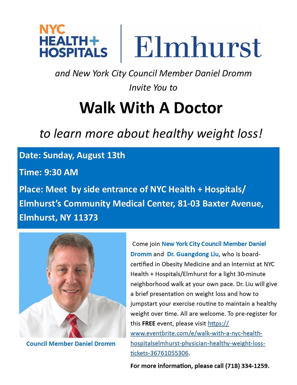 Aprenda a bajar de peso con un doctor del Hospital Elmhurst el domingo