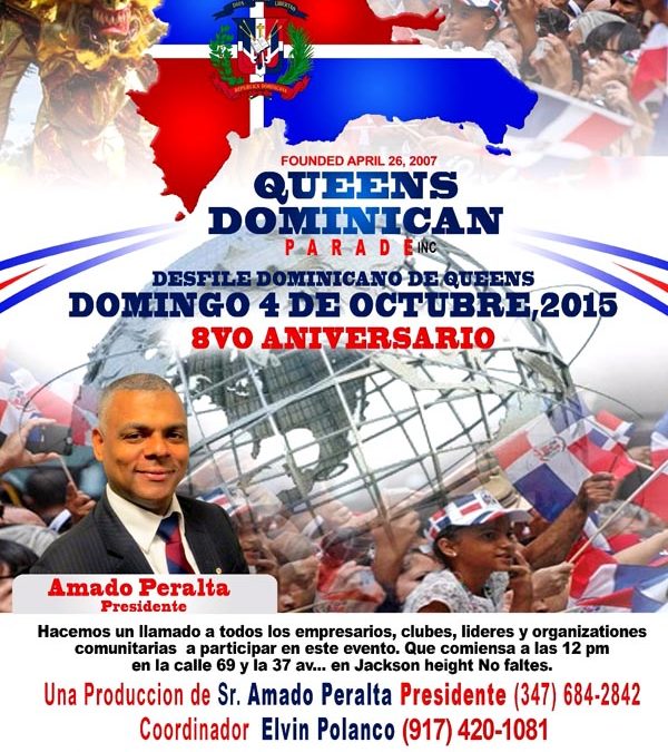 Desfile Dominicano de Queens el domingo 4 de octubre por la 37 Avenida