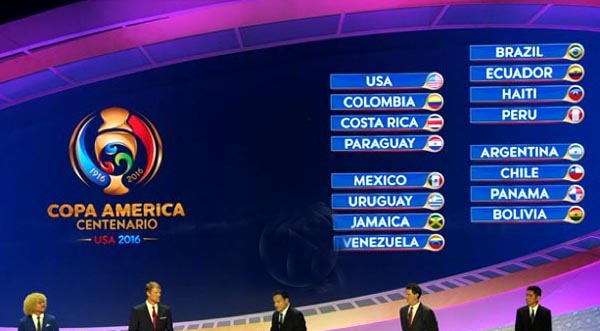 Grupos de la Copa América 2016 en EE.UU.