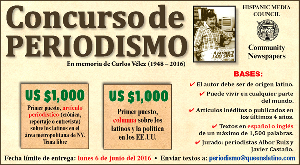 Concurso de periodismo en español con US $1,000 a los ganadores