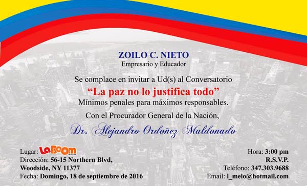 Zoilo Nieto invita a diálogo con Procurador Alejandro Ordoñez sobre el Proceso de Paz en Colombia