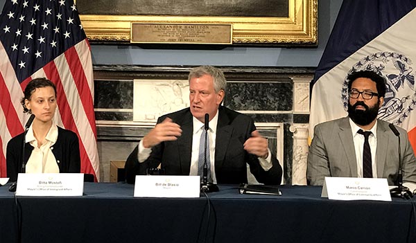 Alcalde Bill de Blasio: ‘Estoy preocupado por las acciones del presidente Trump’
