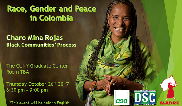 Charla en CUNY sobre la paz en Colombia este jueves 26 de octubre