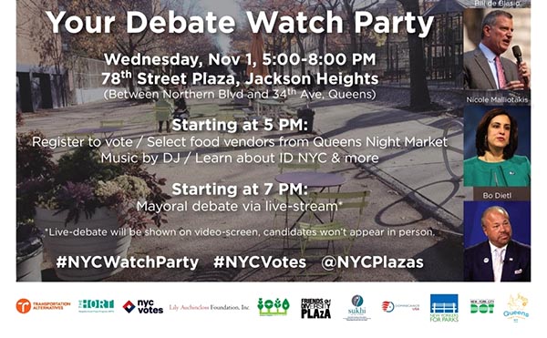 Vea el debate de los 3 candidatos a la Alcaldía de NY en el parque de la calle 78 este miércoles 1 de noviembre