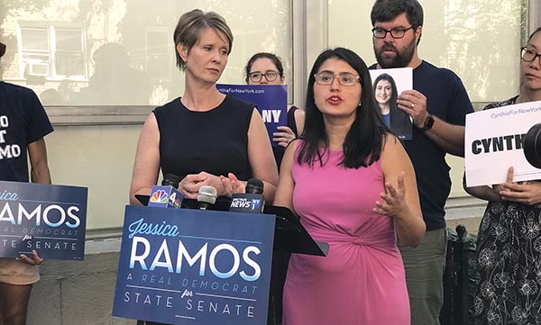Cynthia Nixon y Jessica Ramos apoyan sus candidaturas