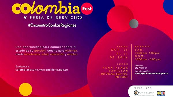 Feria de Servicios ColombiaFest-V el 20 y 21 de octubre