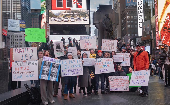 Colombianos en NY defienden el Proceso de Paz y la JEP