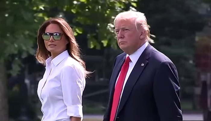 Trump y primera dama con Coronavirus