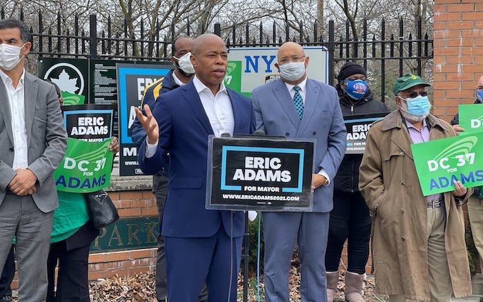 Eric Adams a alcaldía de NY recibe apoyo de DC37