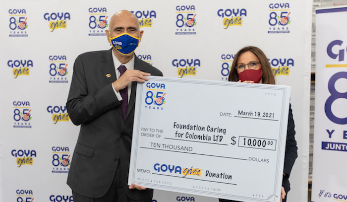 Goya Foods dona $10.000 a Colombia