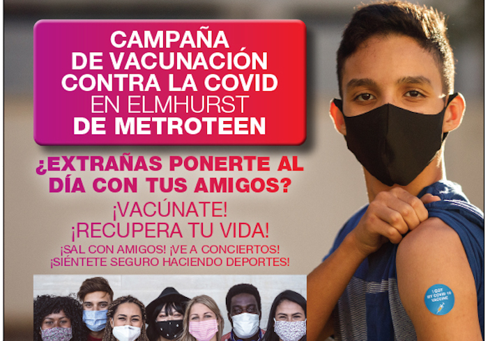 MetroPlus promueve vacunar adolescentes en Hospital Elmhurst éste sábado 19