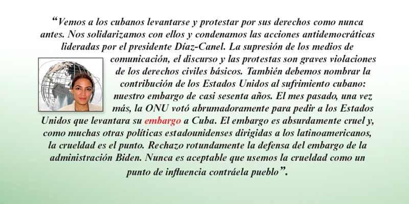 Congresista AOC y Cuba