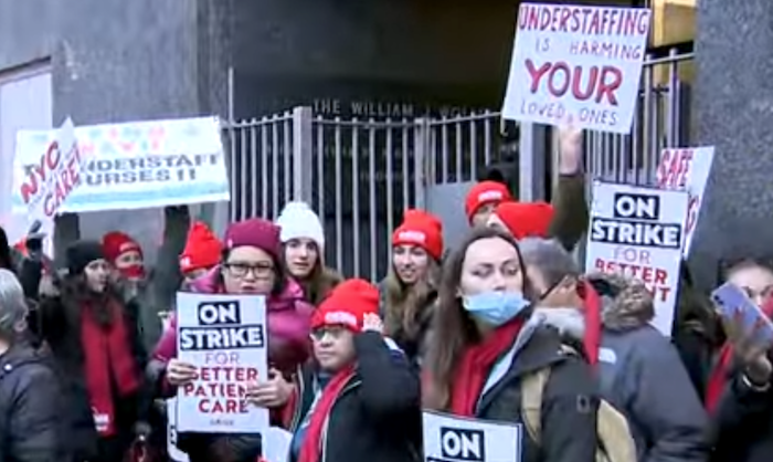 Escasez de enfermeras genera huelga en NYC