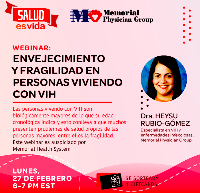Webinar de envejecimiento y fragilidad por vivir con VIH