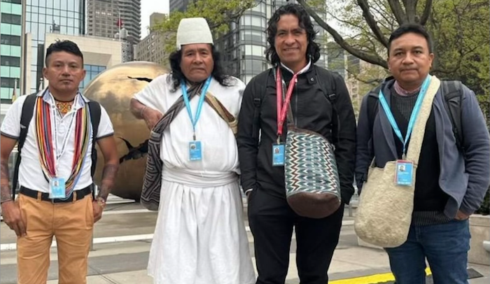 Indígenas colombianos visitan Nueva York