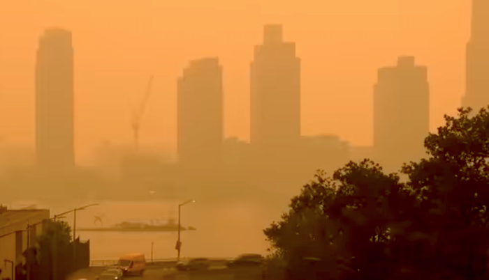 Humo de Canada sobre Nueva York otra vez
