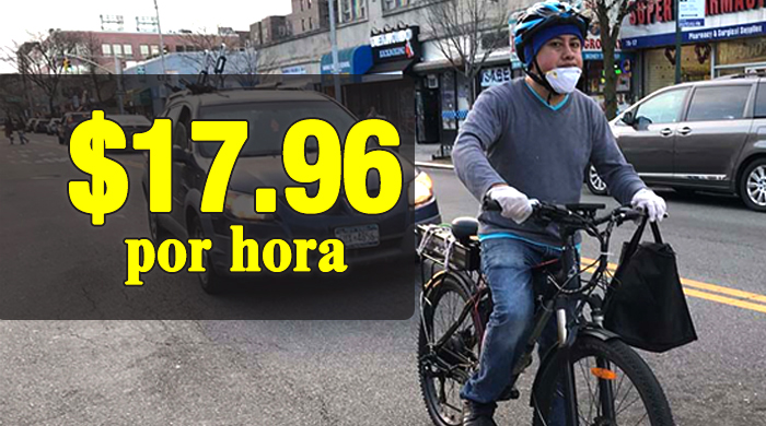 Sueldo mínimo a deliveristas