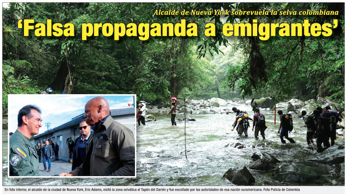 Alcalde Adams visita la selva del Darién