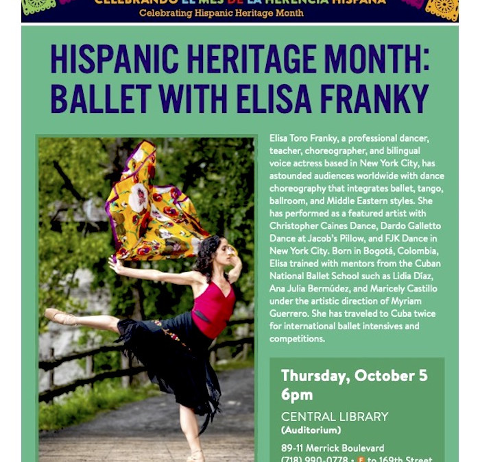 Ballet con Elisa Toro Franky en Biblioteca Central de Queens
