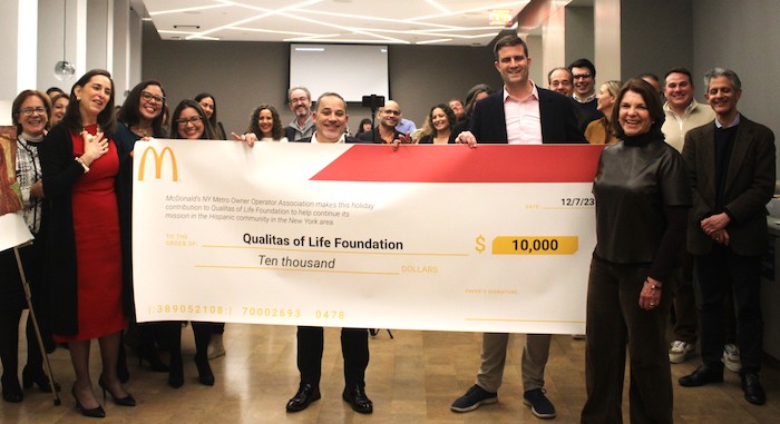 McDonald’s dona $10.000 a Qualitas of Life para educar hispanos