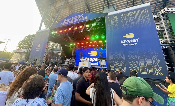US Open con fiesta FAN WEEK 2024 en agosto en Parque Flushing