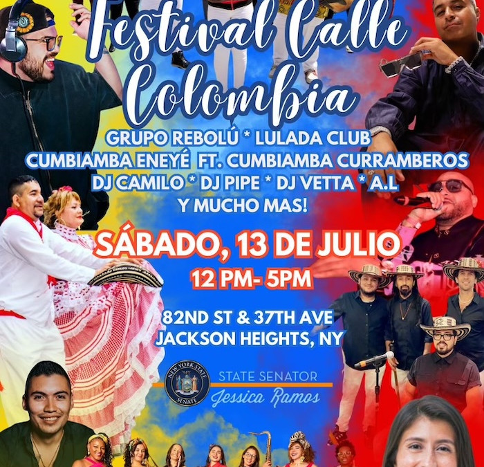 Festival Calle Colombia este sábado 13 de julio en la calle 82/Jackson Heights