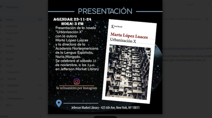 Dónde y cuándo se presenta la novela Urbanización X