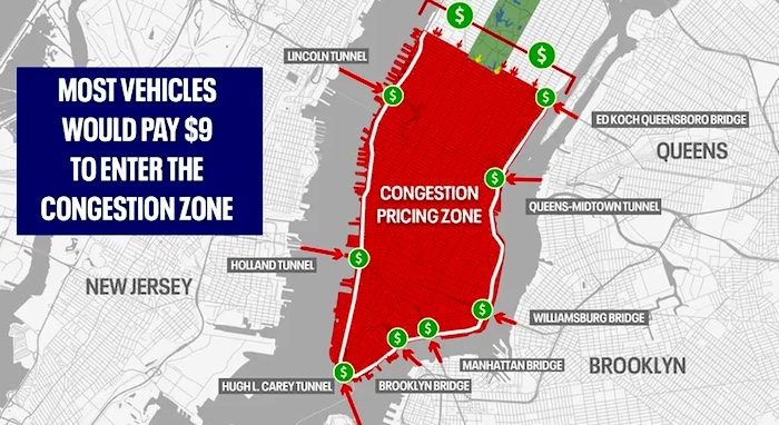 Gobernadora Hochul con plan reducido de precio de congestión en Manhattan