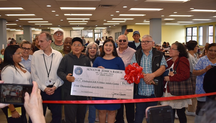 Senator Jessica Ramos Delivers New Sound System to Elmhurst Older Adults Center