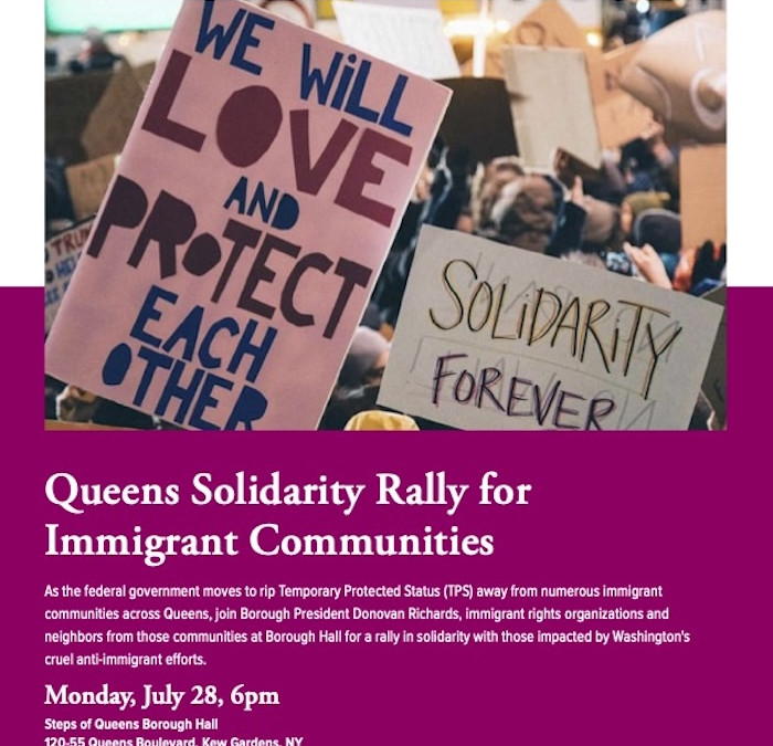 Protesta en Queens este lunes 28 de julio por los inmigrantes