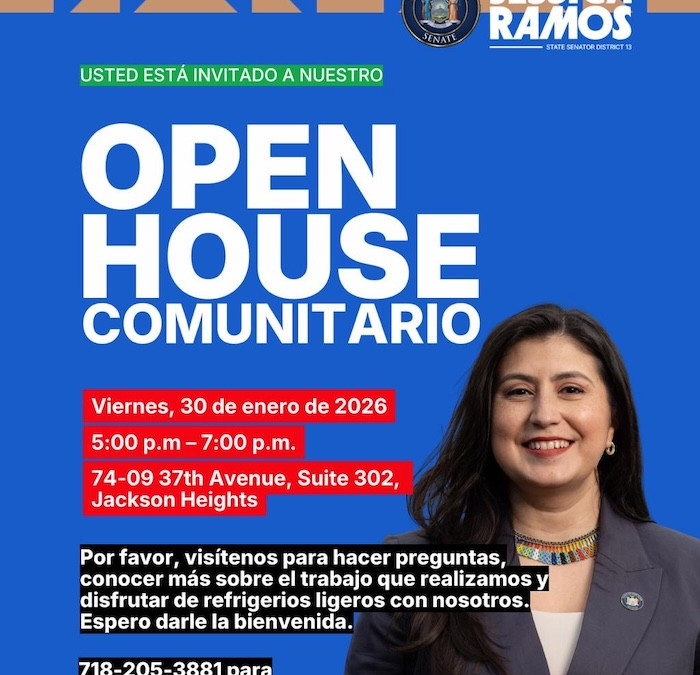 Senator Jessica Ramos Community Open House this Friday 30